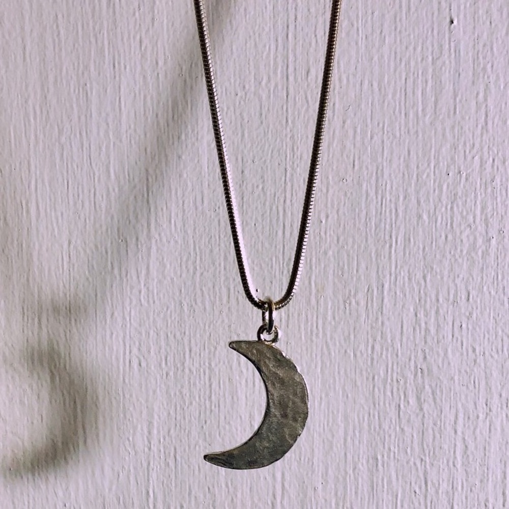 Pewter Crescent Moon necklace
